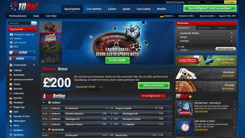 10Bet Website