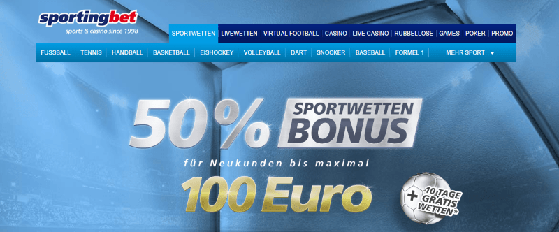 Gratiswette bei Sportingbet