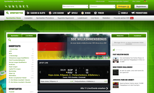 Unibet Website