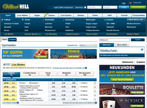 William Hill Website